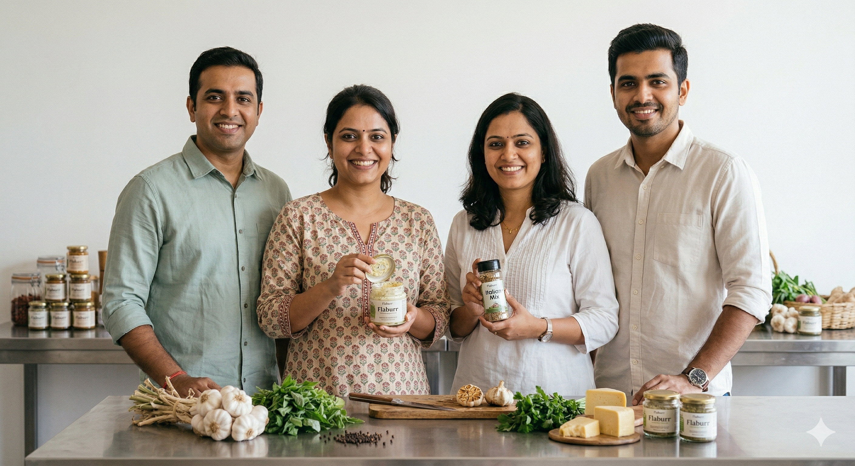 Flaburr co-founders — Garima, Pooja, Puneet & Shreyas